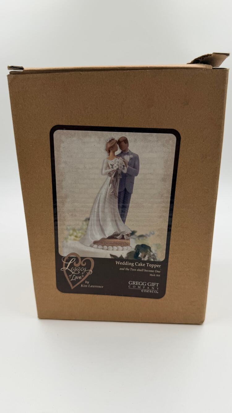 Enesco Legacy of Love Kim Lawrence Wedding Cake Topper Bride Groom With Box